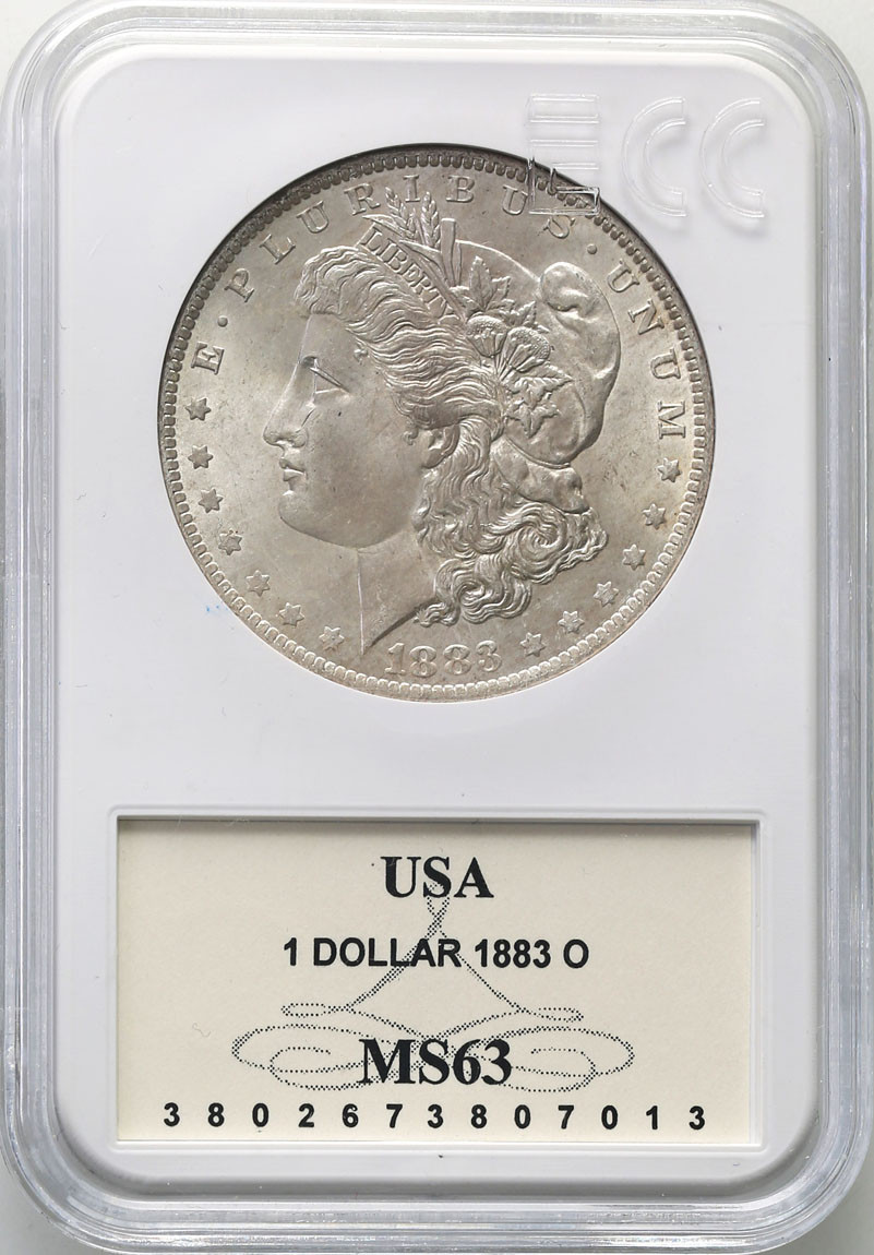 USA. 1 dolar 1883 O, Nowy Orlean GCN MS63